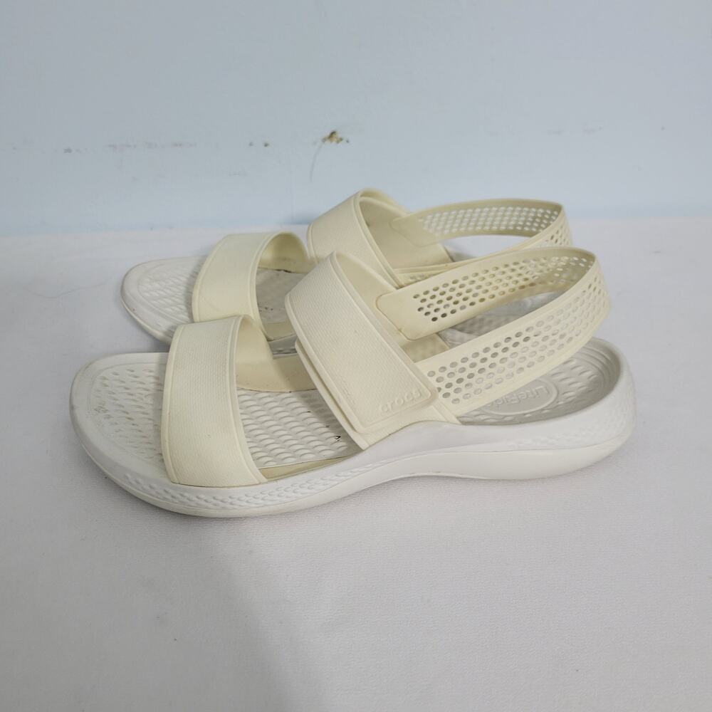 Crocs Literide 360 Cream Sandals Size 9  31026-2857 - Picture 2 of 6